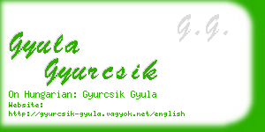 gyula gyurcsik business card